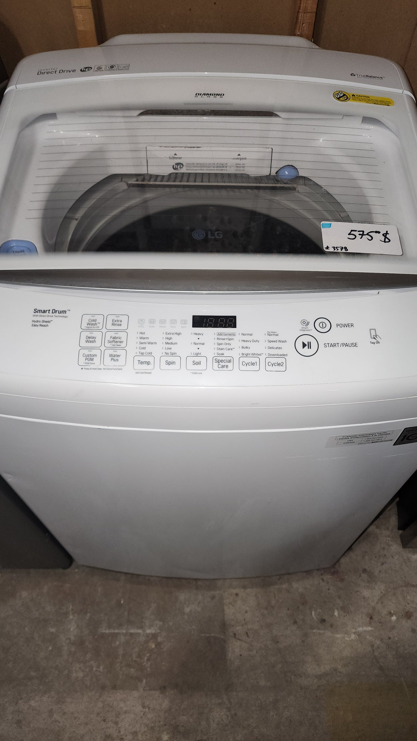 LG Lg washing machine in white