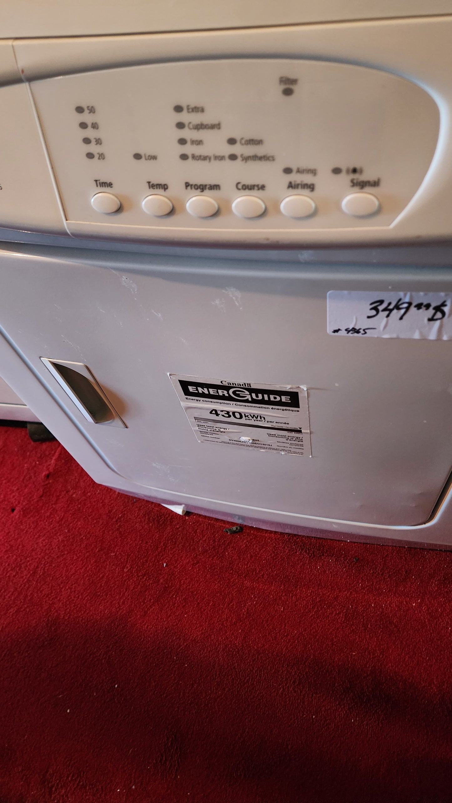 Samsung Samsung dryer in white