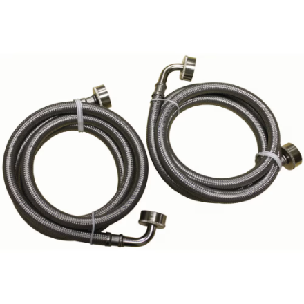 Washing Machine Braided Connectors – 5 ft (3/4 in. x 3/4 in.) – 2 Pack