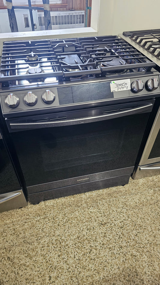 Cuisinière au gaz Samsung – acier inoxydable noir