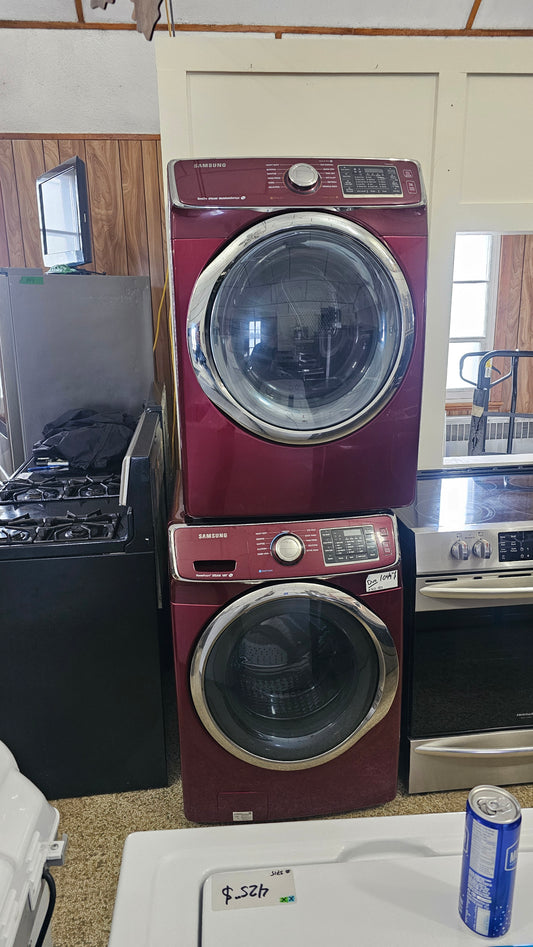 Duo front load washer-dryer Samsung - Red