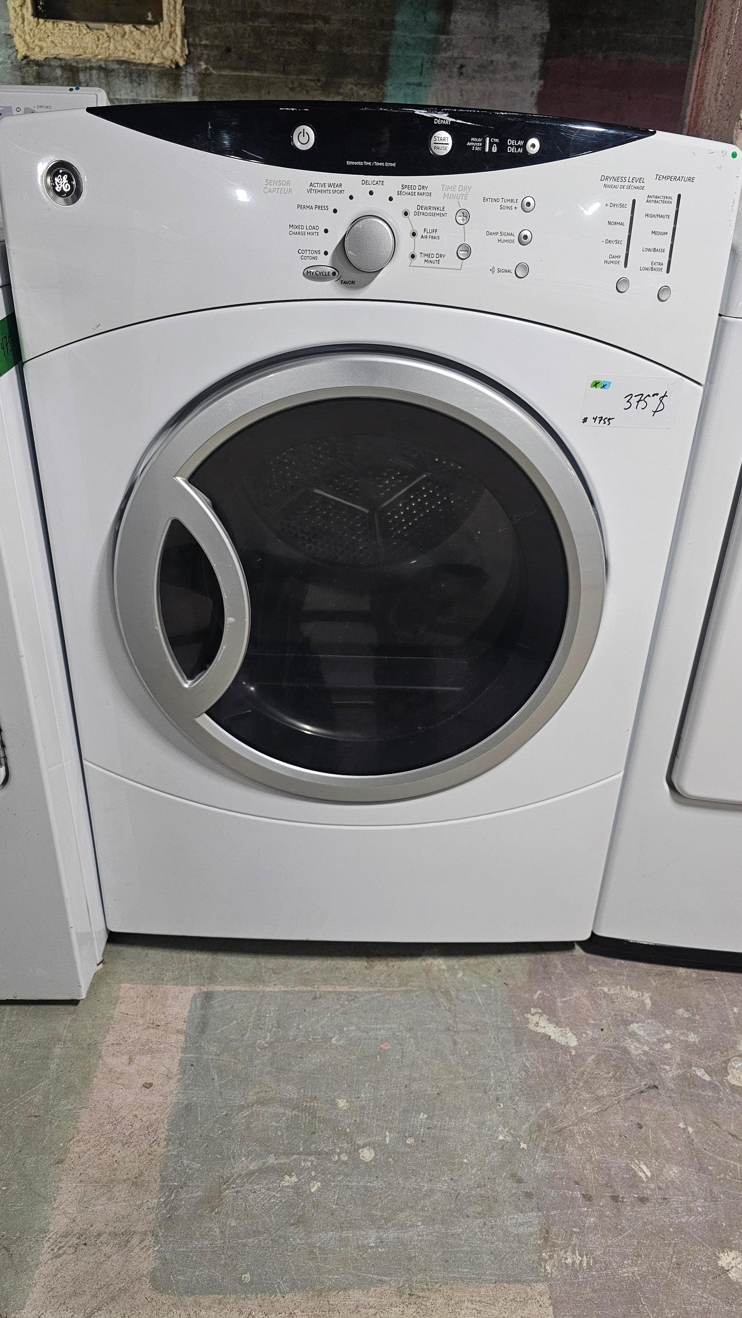 Ge – Sécheuse – Blanc – Appareil usagé - inspecté et testé