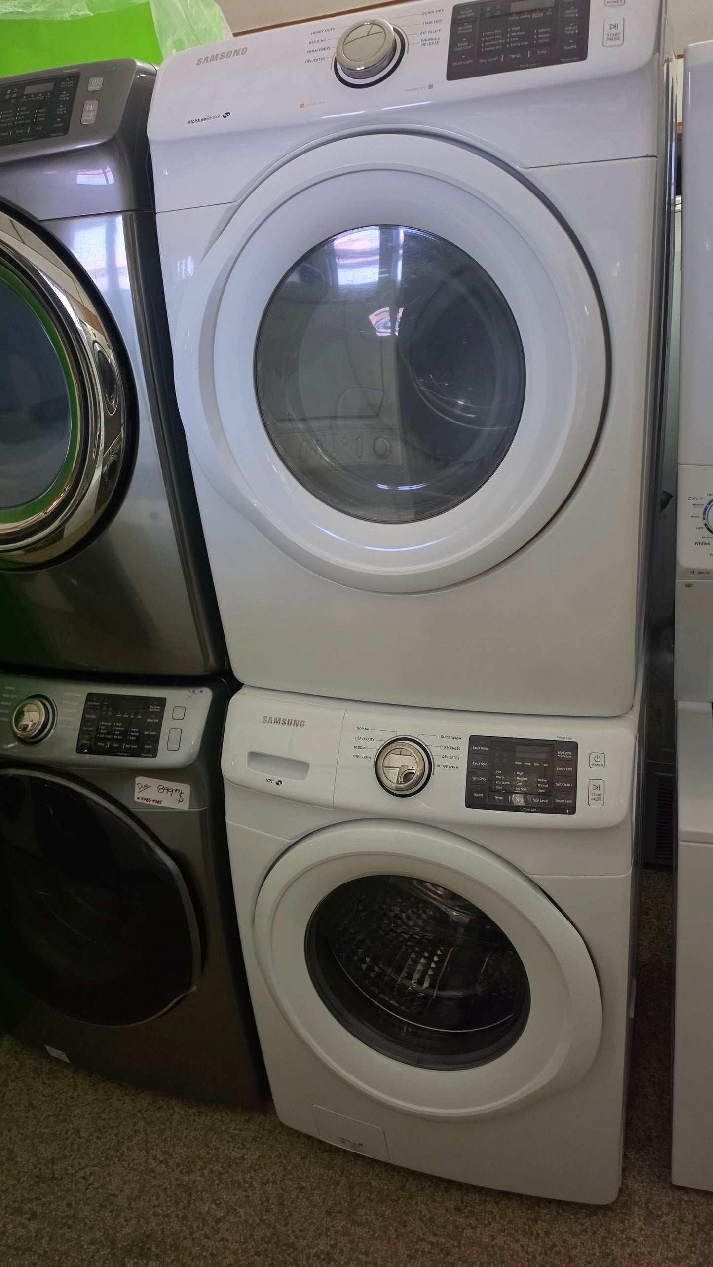 Samsung front load washer and dryer sets - White SKU#3798-4798