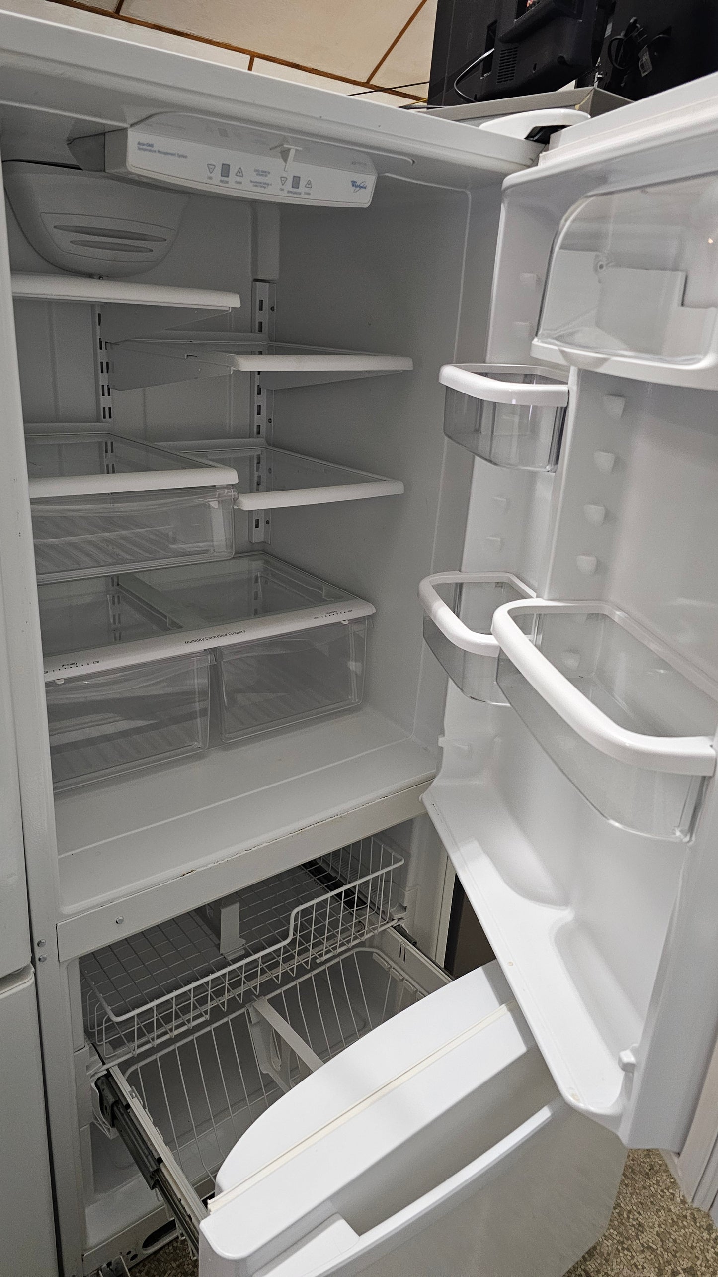 Whirlpool Refrigerator – White, Used