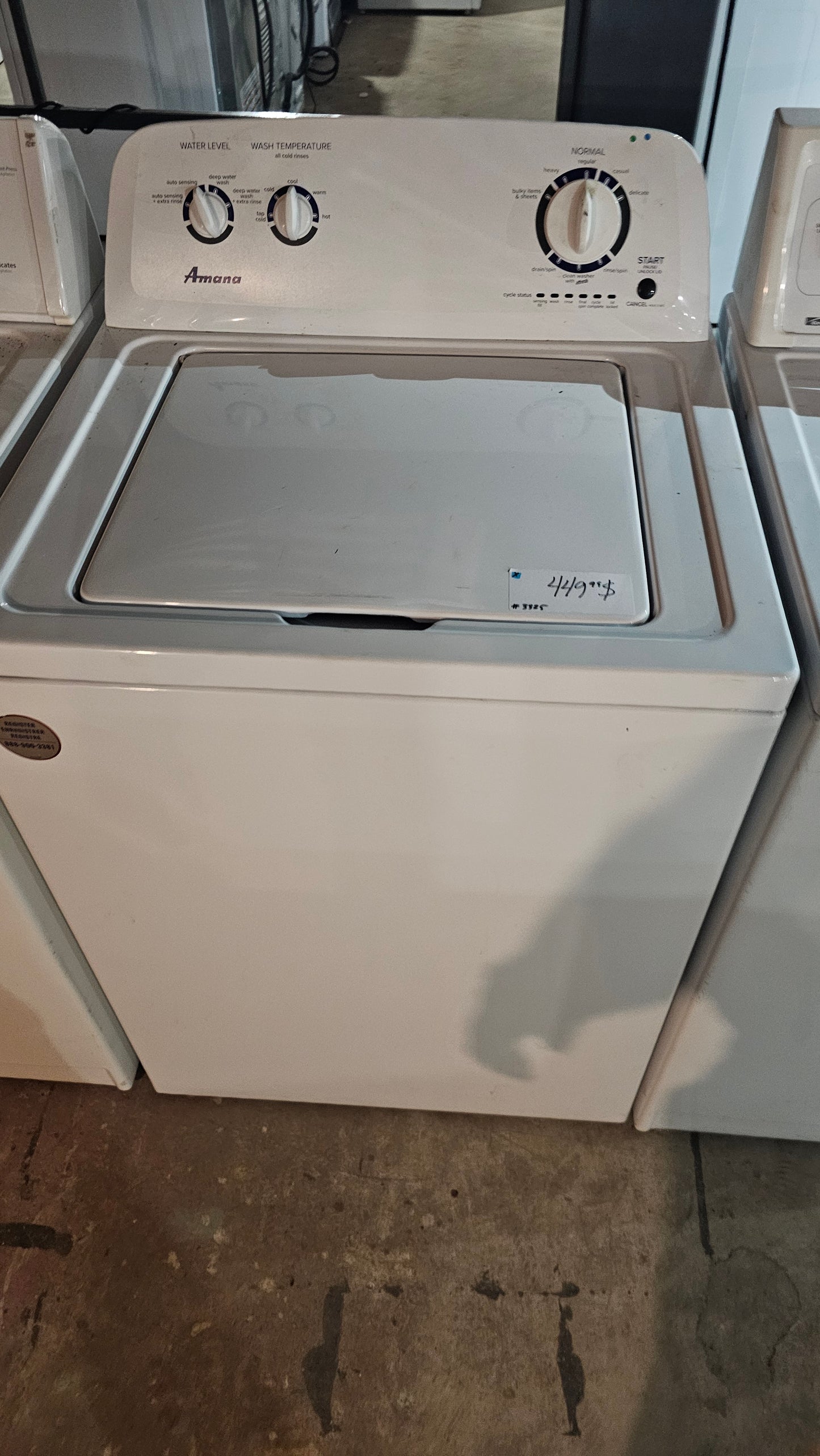 Amana top load washer