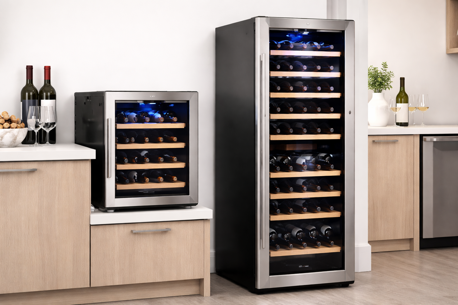 Caves à vin – options mini et pleine grandeur