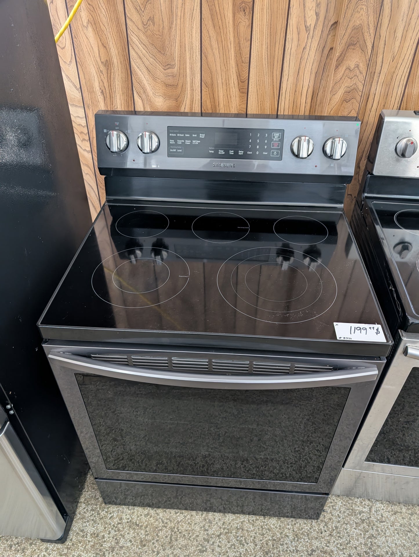 Samsung Stove in stainless; black
