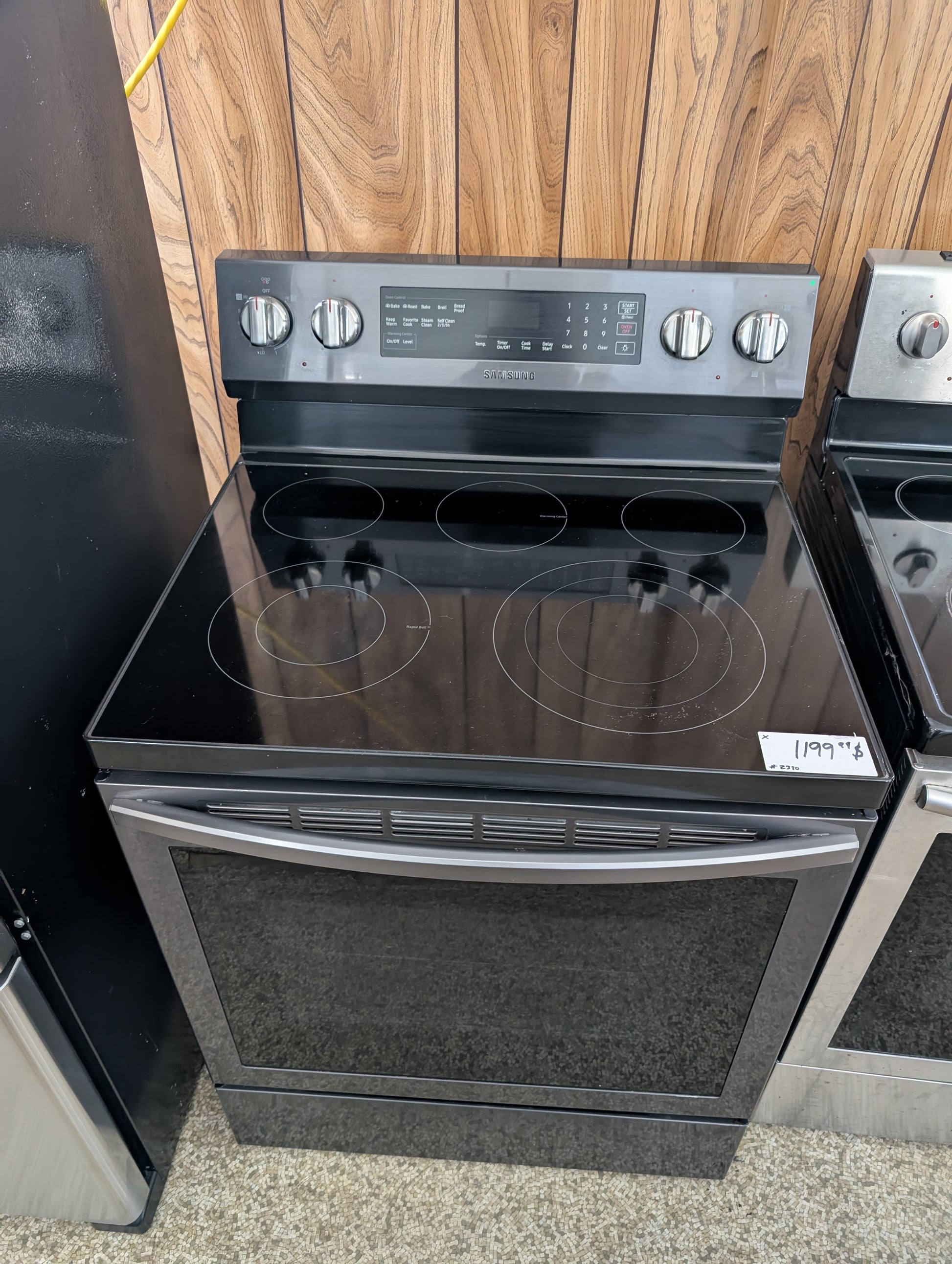 Samsung Stove in stainless; black