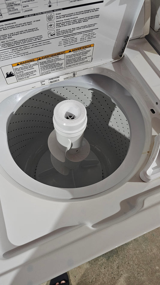 Laveuse Whirlpool – blanche, charge par le dessus