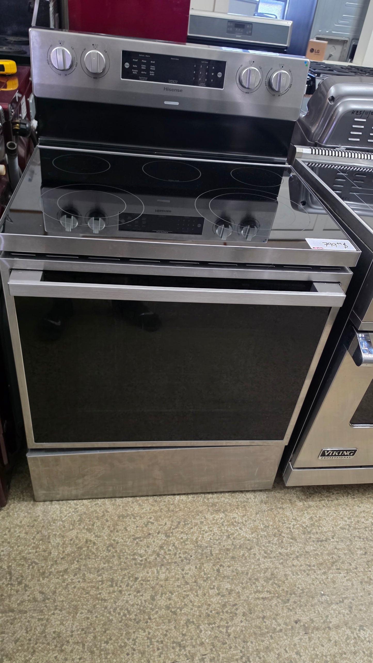 Hisense convection stove - stainless SKU#2513
