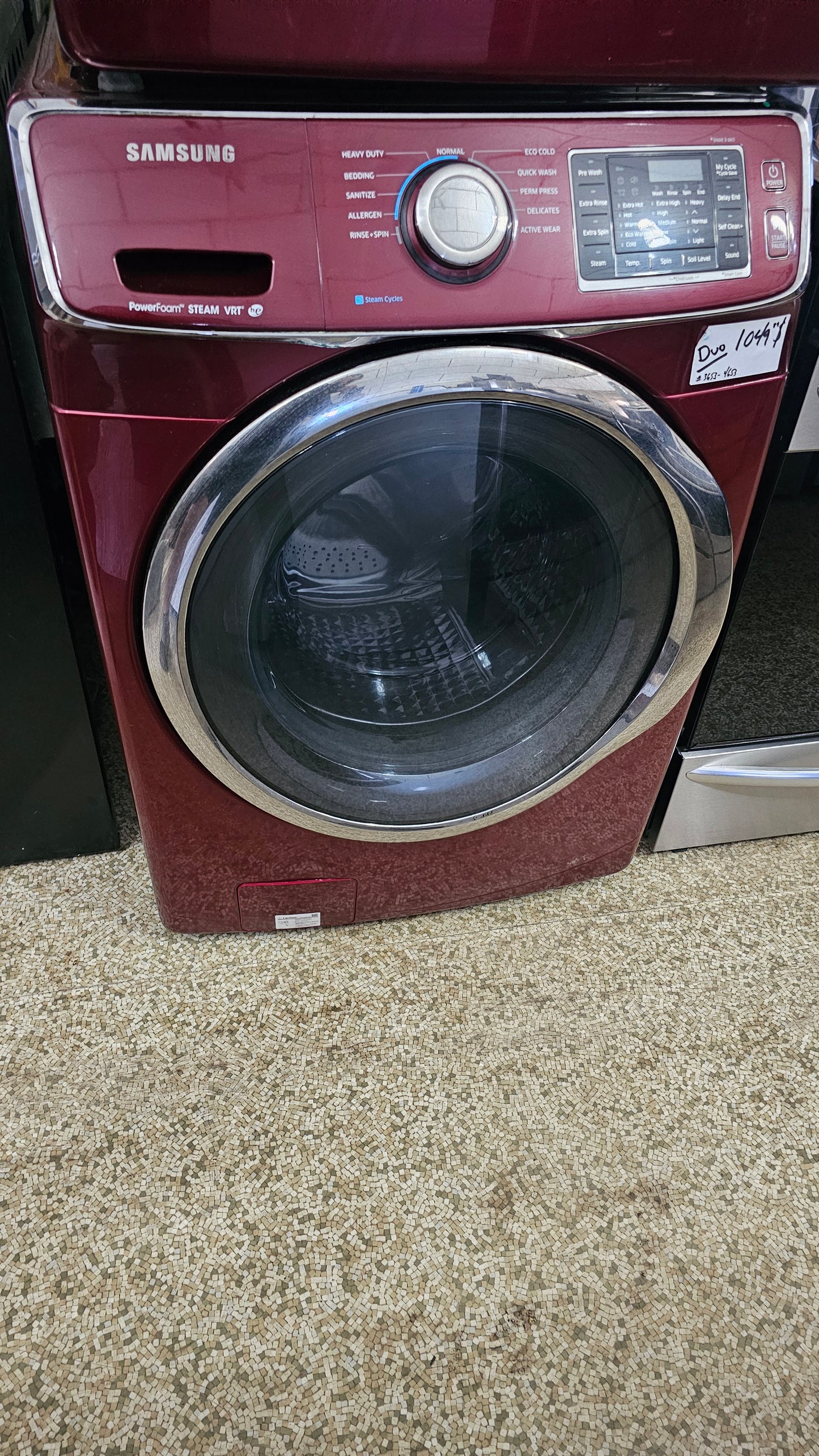 Laveuse-sécheuse Samsung à chargement frontal Dual - Rouge