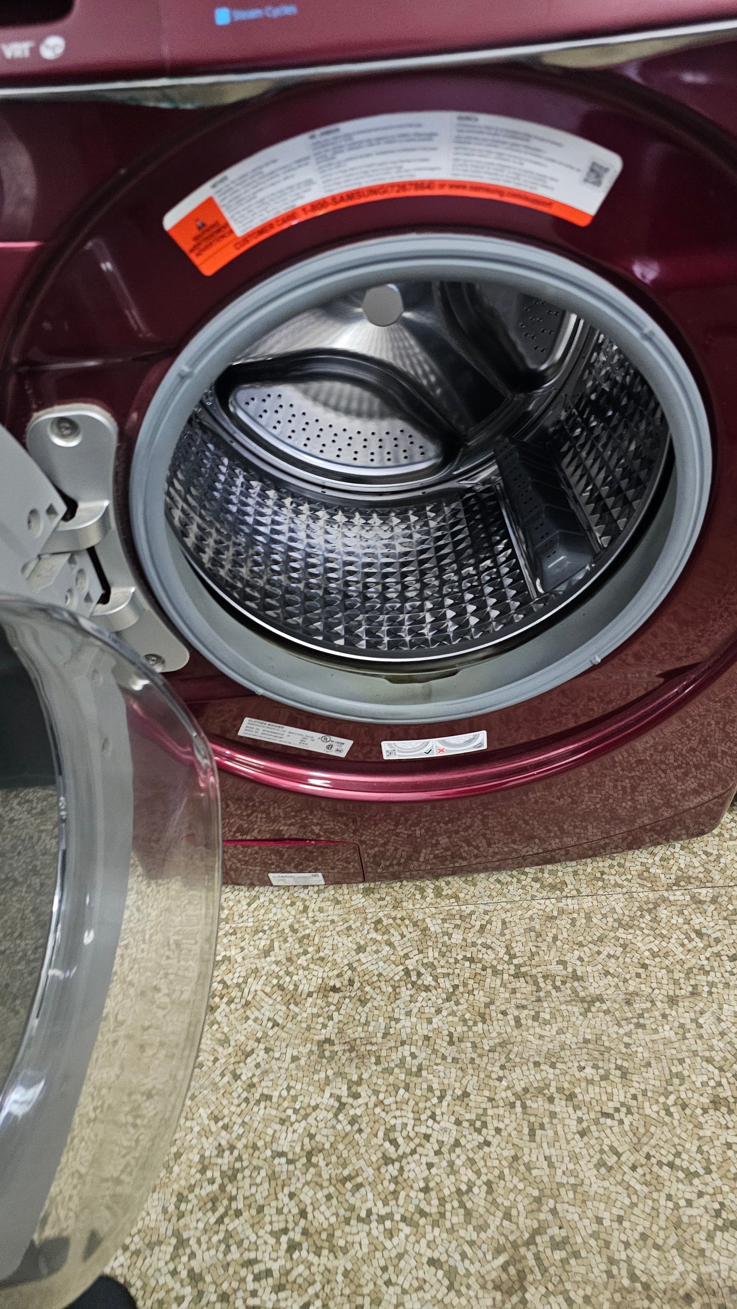 Laveuse-sécheuse Samsung à chargement frontal Dual - Rouge