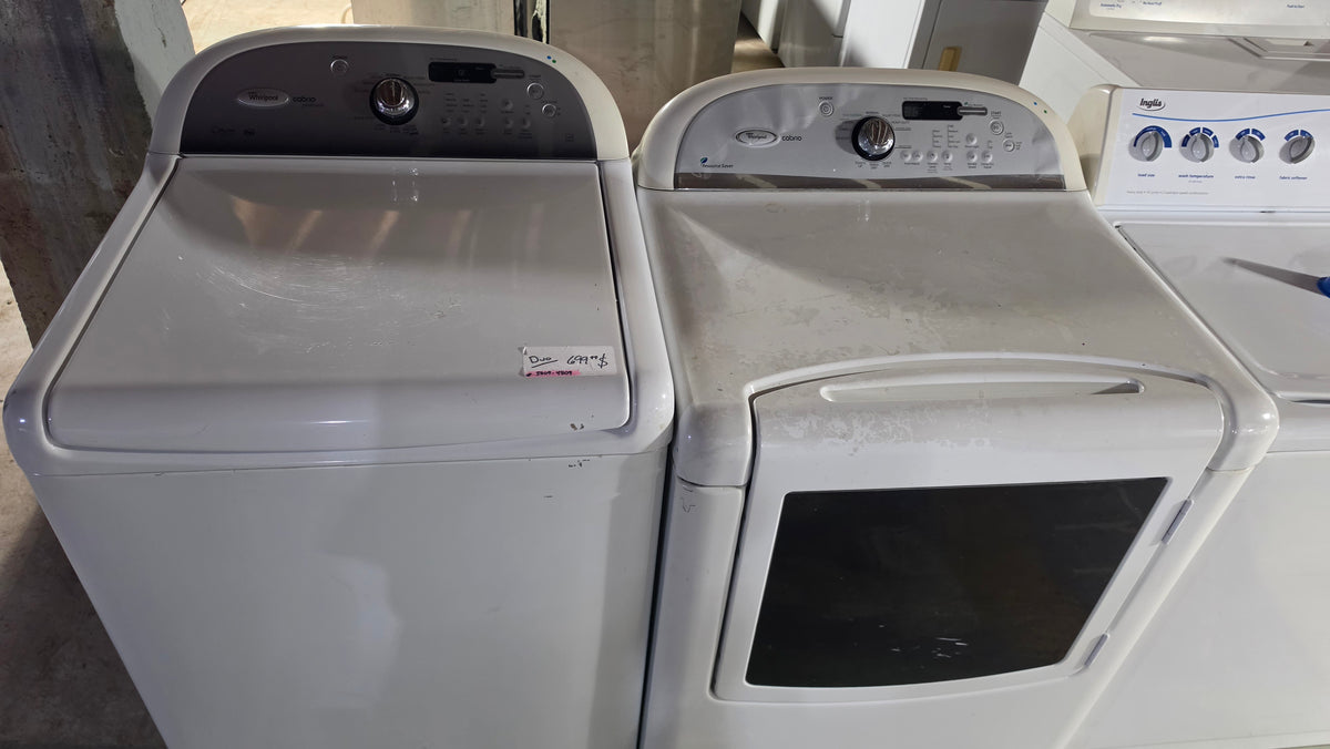 Whirlpool Cabrio Large Capacity Top Load Washer & Dryer Set White