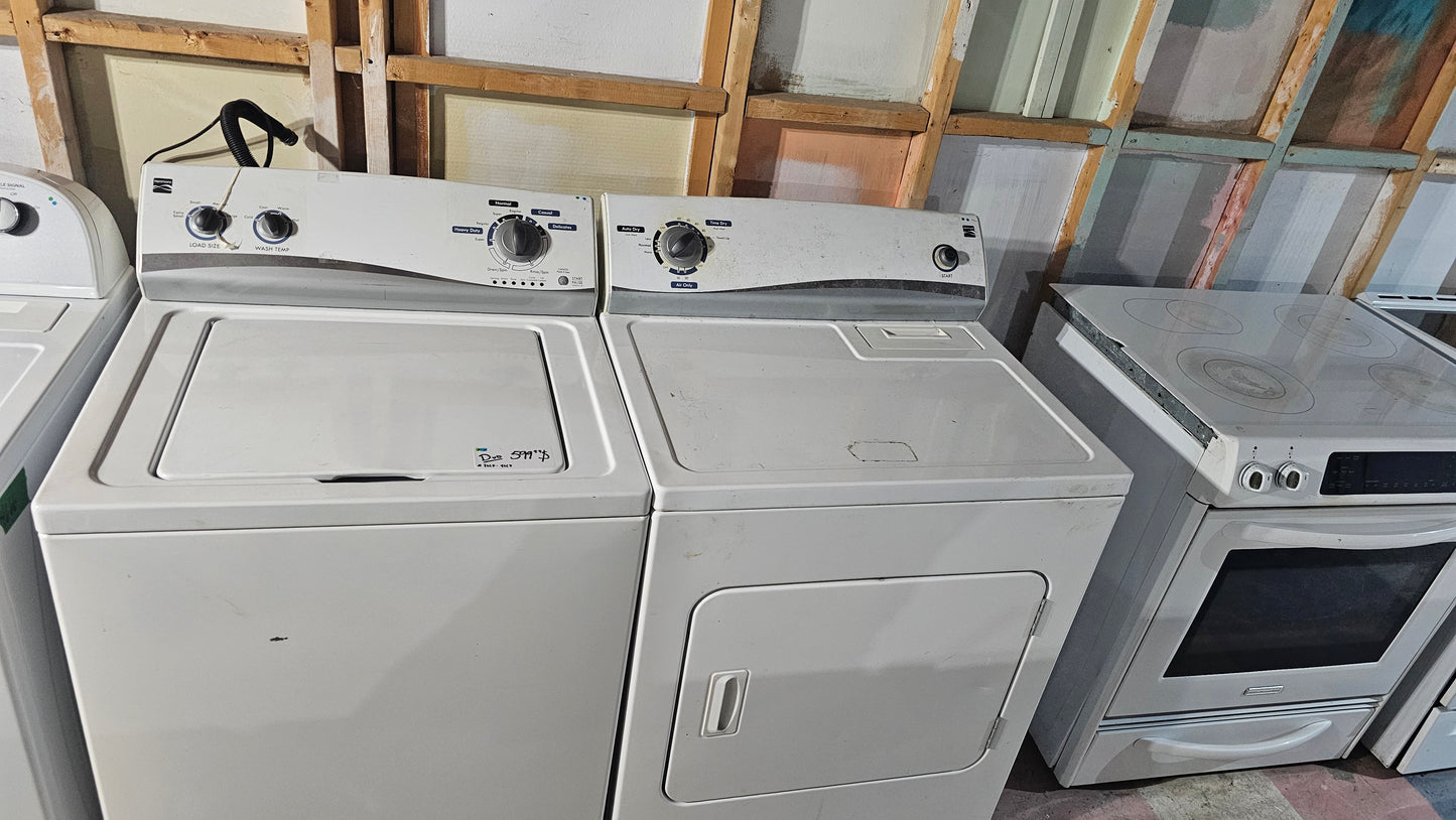 Kenmore washer and dryer sets- white SKU#3667-4667