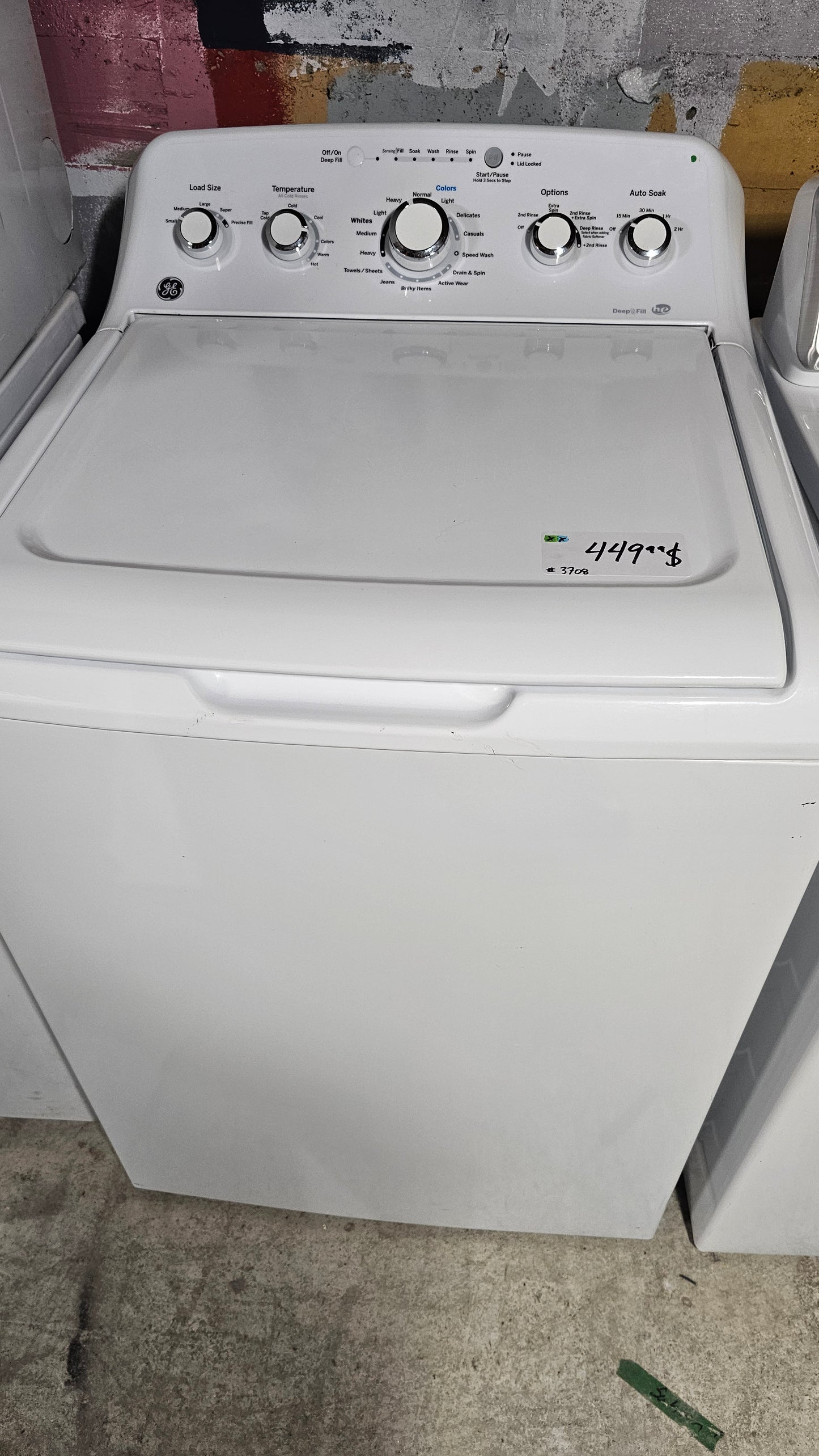 Machine à laver Ge à chargement supérieur - blanche - appareil usagé inspecté et testé