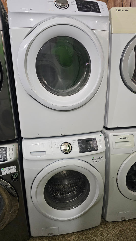 Samsung front load washer and dryer sets - white SKU#3670-4670