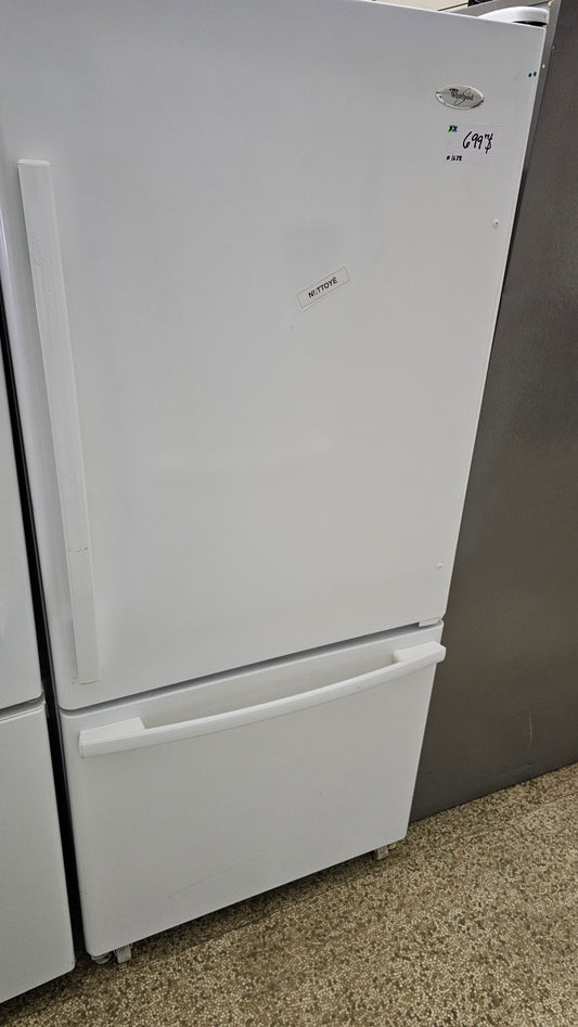 Whirlpool Refrigerator – White, Used