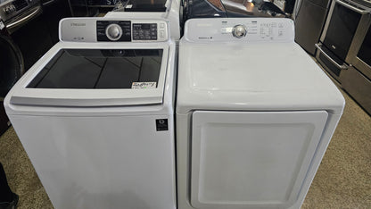 Laveuse-sécheuse Samsung Duo à chargement supérieur – blanche