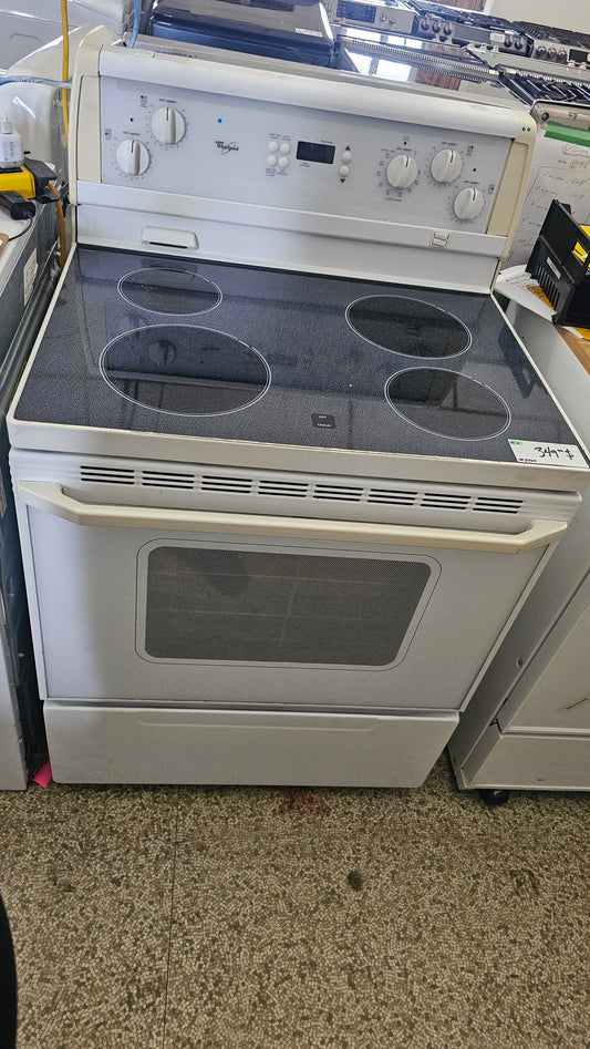 Stove Whirlpool Glass-ceramic white