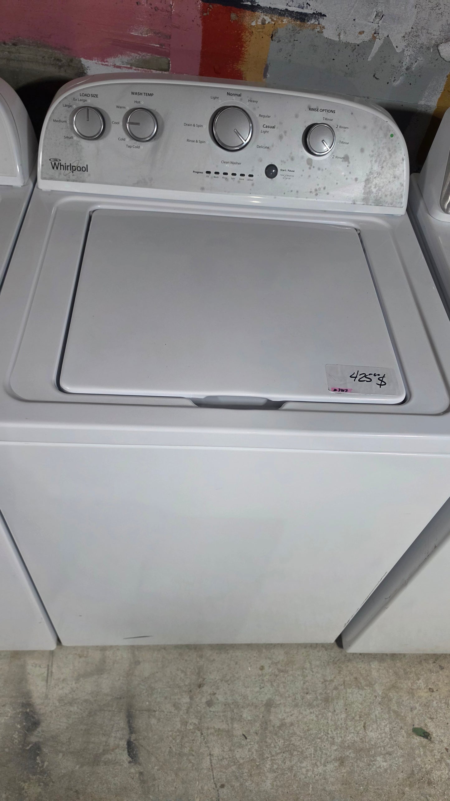 Whirlpool top load washer - white SKU#3817
