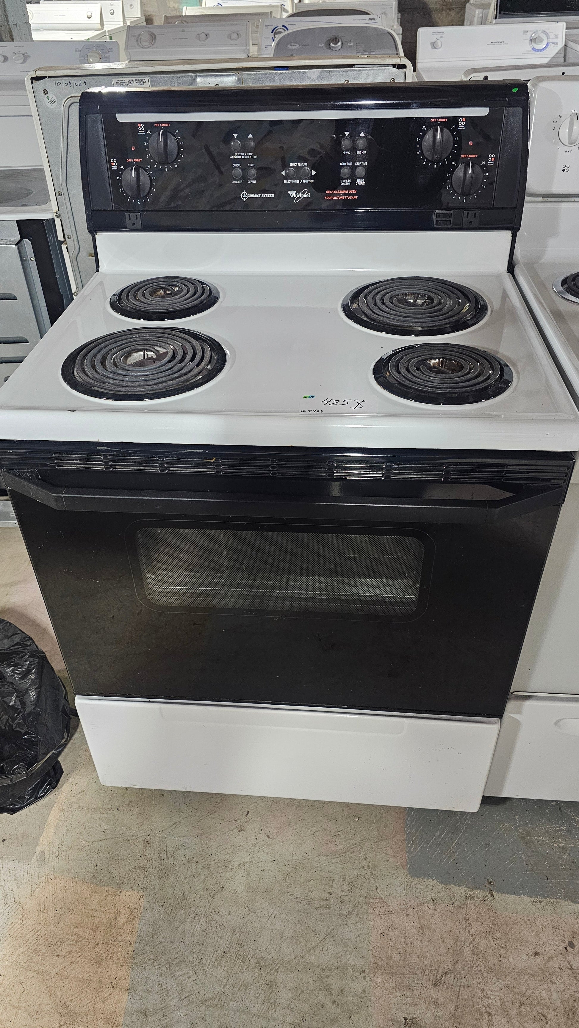 Whirlpool – Poêle – Blanc – Usagé – Appareil usagé inspecté et testé