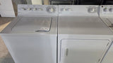 GE Top Load Washer & Dryer Set White product photo
