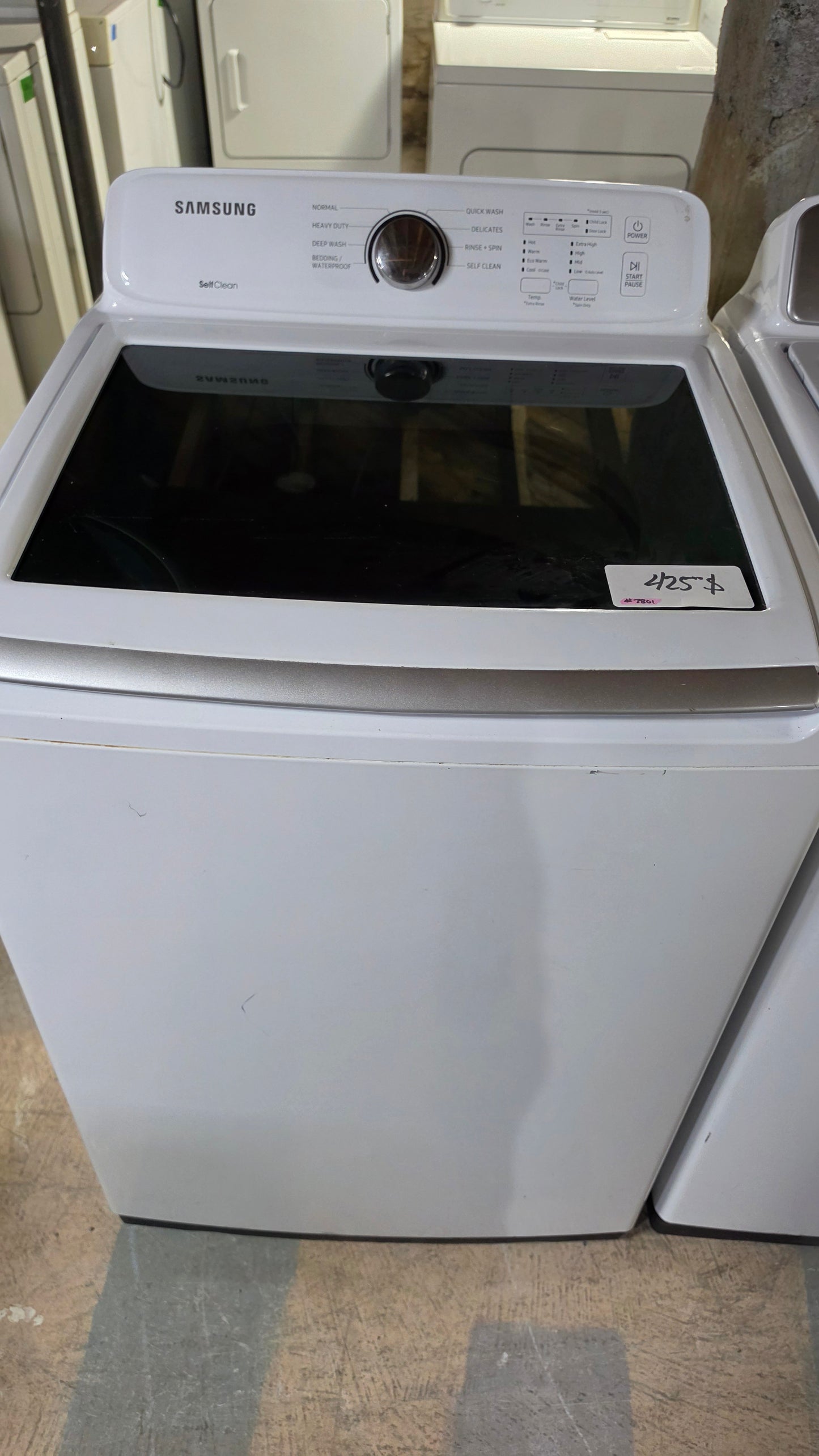 Samsung top load washing machine - white SKU#3801