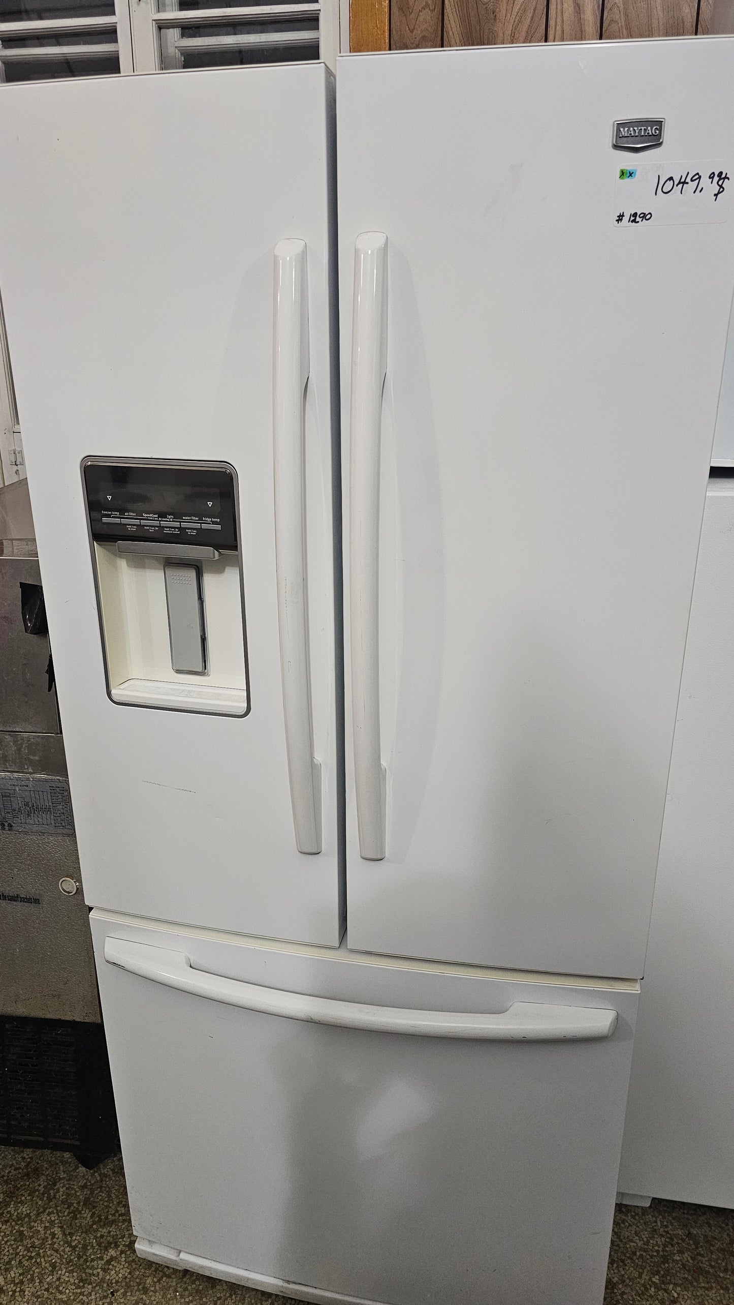 Réfrigérateur blanc Maytag, appareil usagé, inspecté