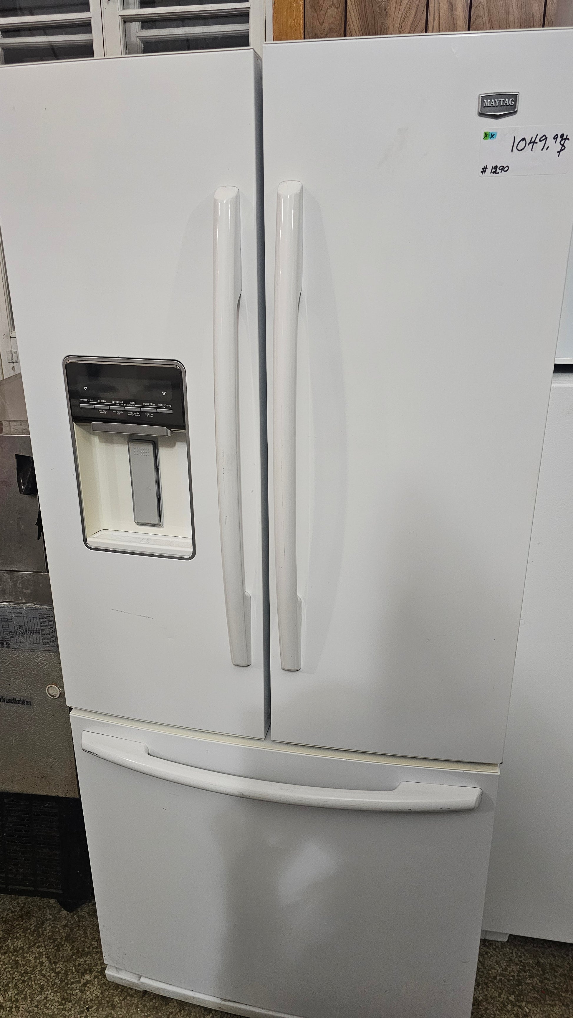 Réfrigérateur blanc Maytag, appareil usagé, inspecté