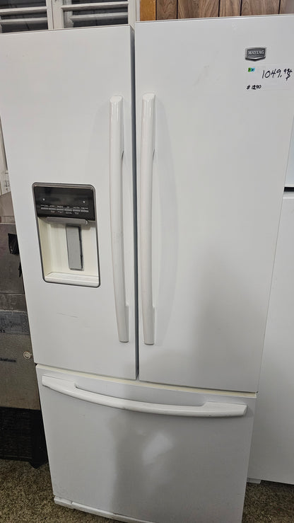 Réfrigérateur blanc Maytag, appareil usagé, inspecté