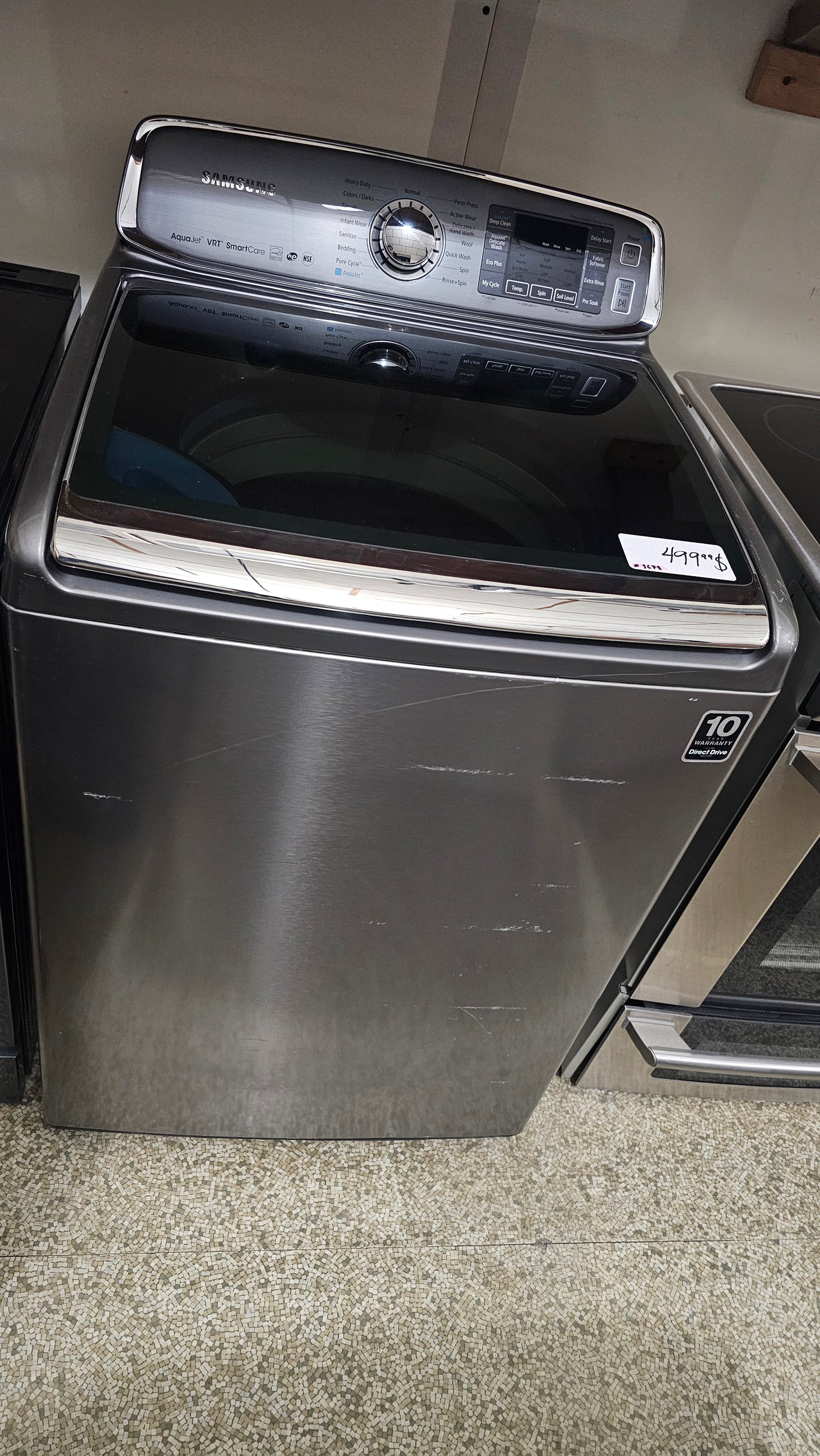 Laveuse à chargement supérieur Samsung – Inox