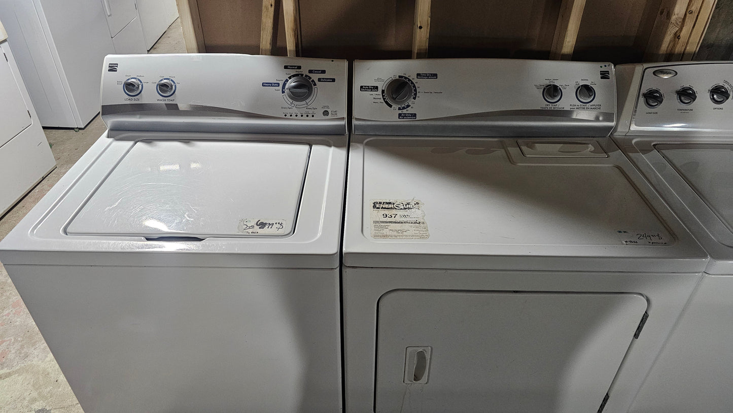 Kenmore – Laveur et Sécheuse Ensemble – Blanc – Usagé – Appareil d’occasion inspecté et testé