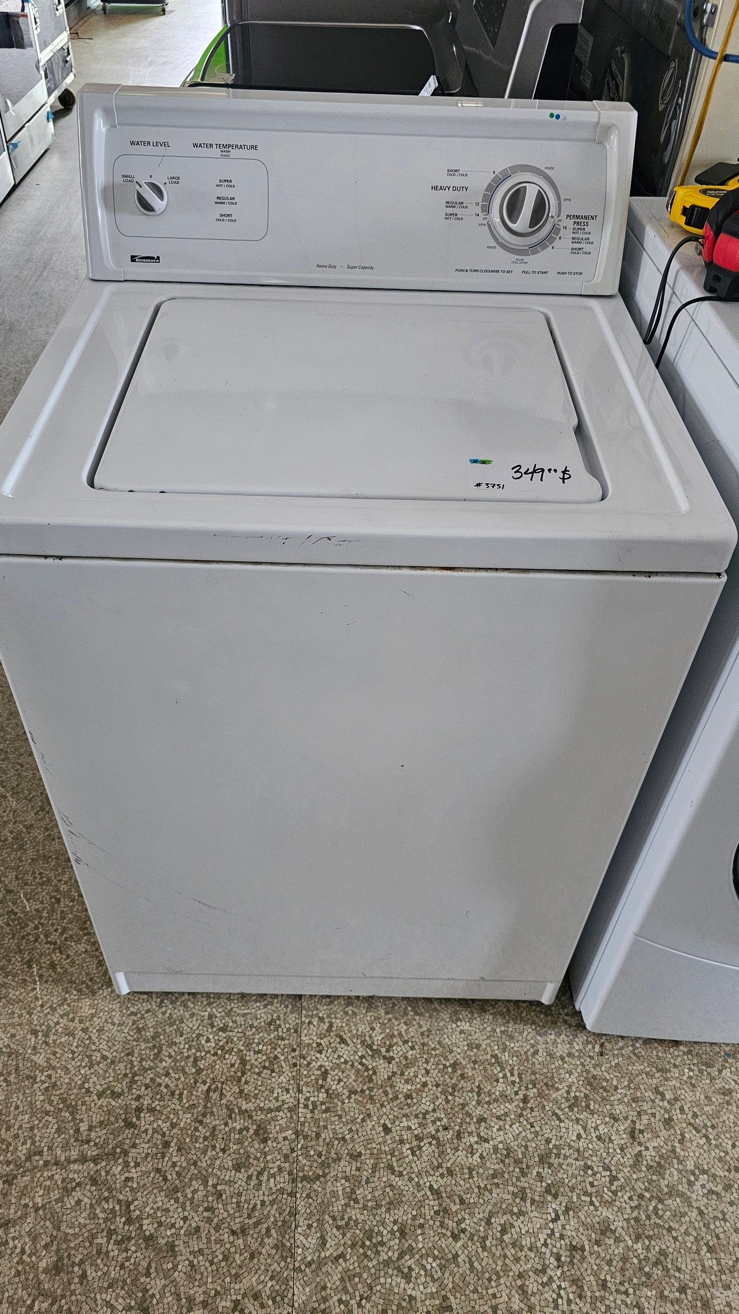 Lave-linge Kenmore à chargement supérieur - SKU blanc #3731
