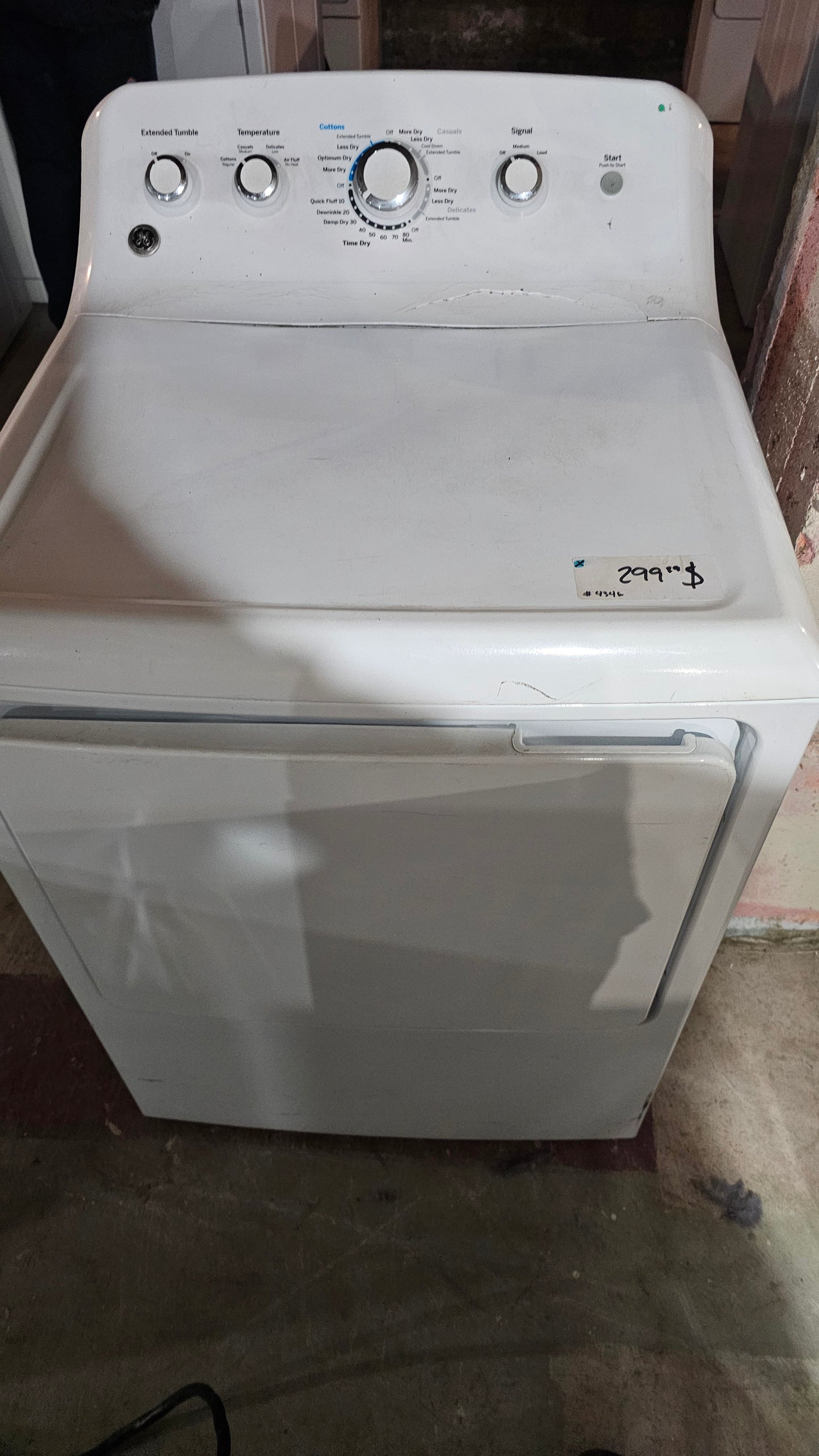Ge dryer white SKU#4346