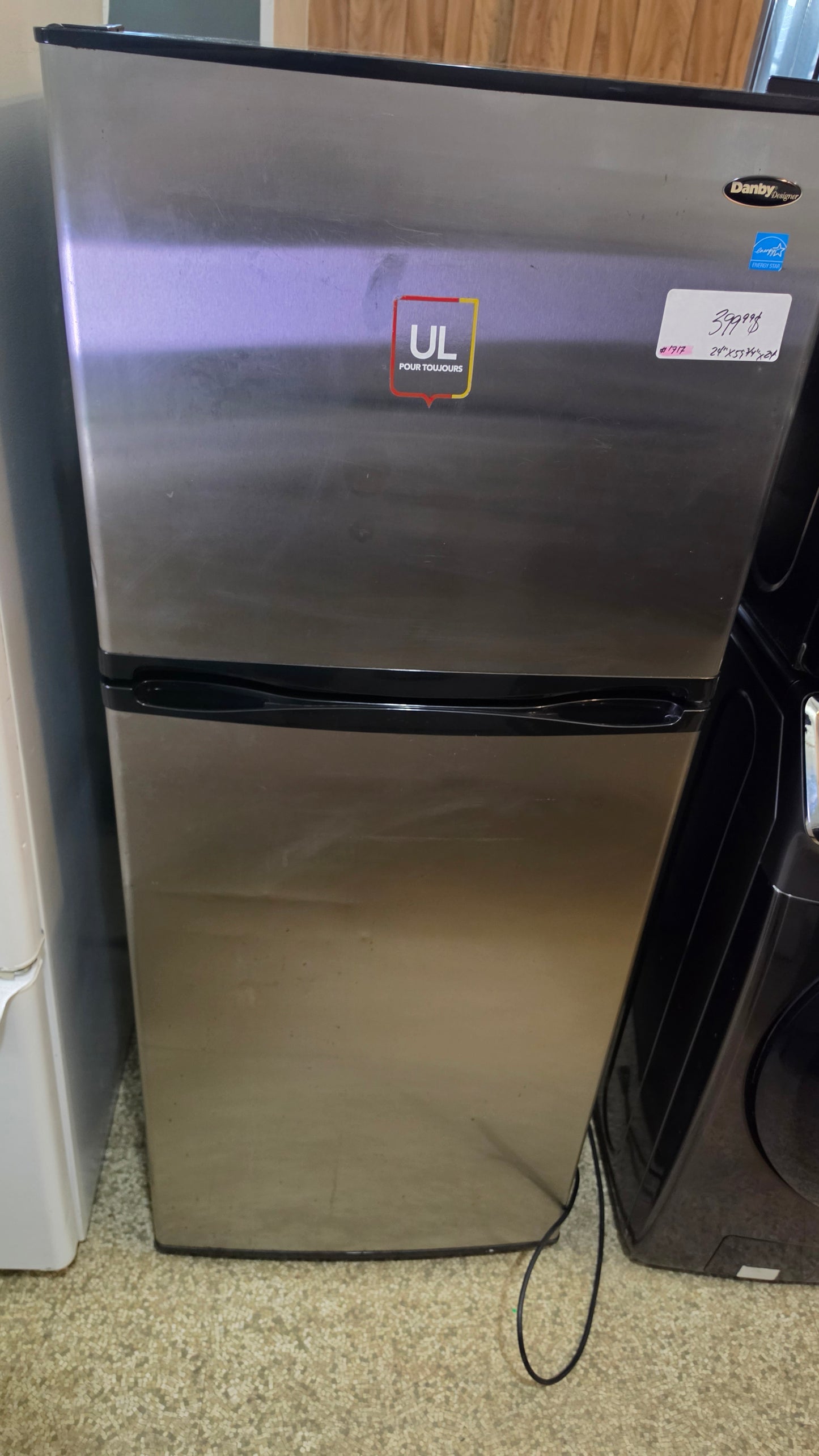 Danby 24" inch refrigerator - stainless SKU#1717