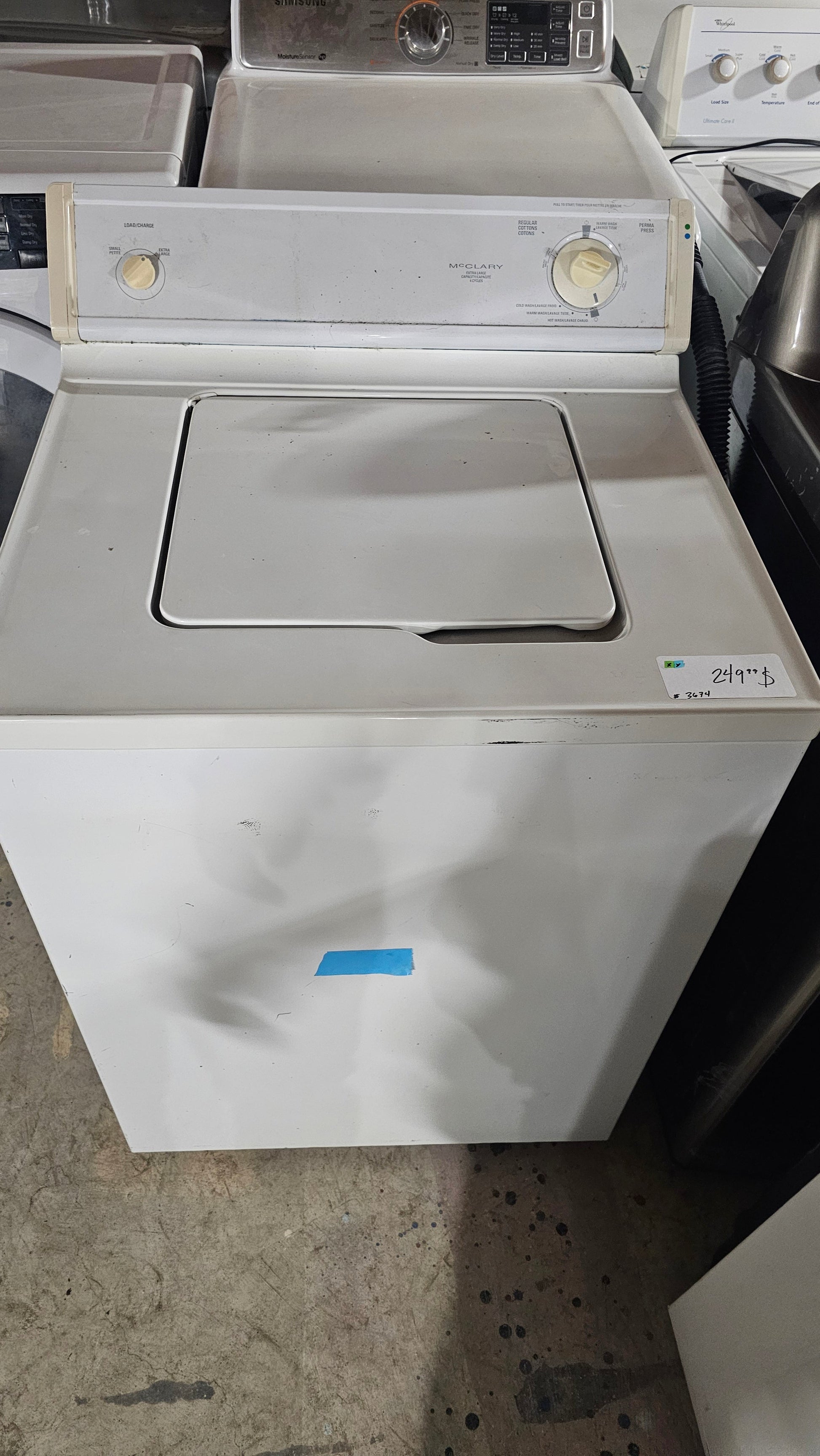 McClary – Washer and Dryer Set – White – Used - inspected and tested used appliance