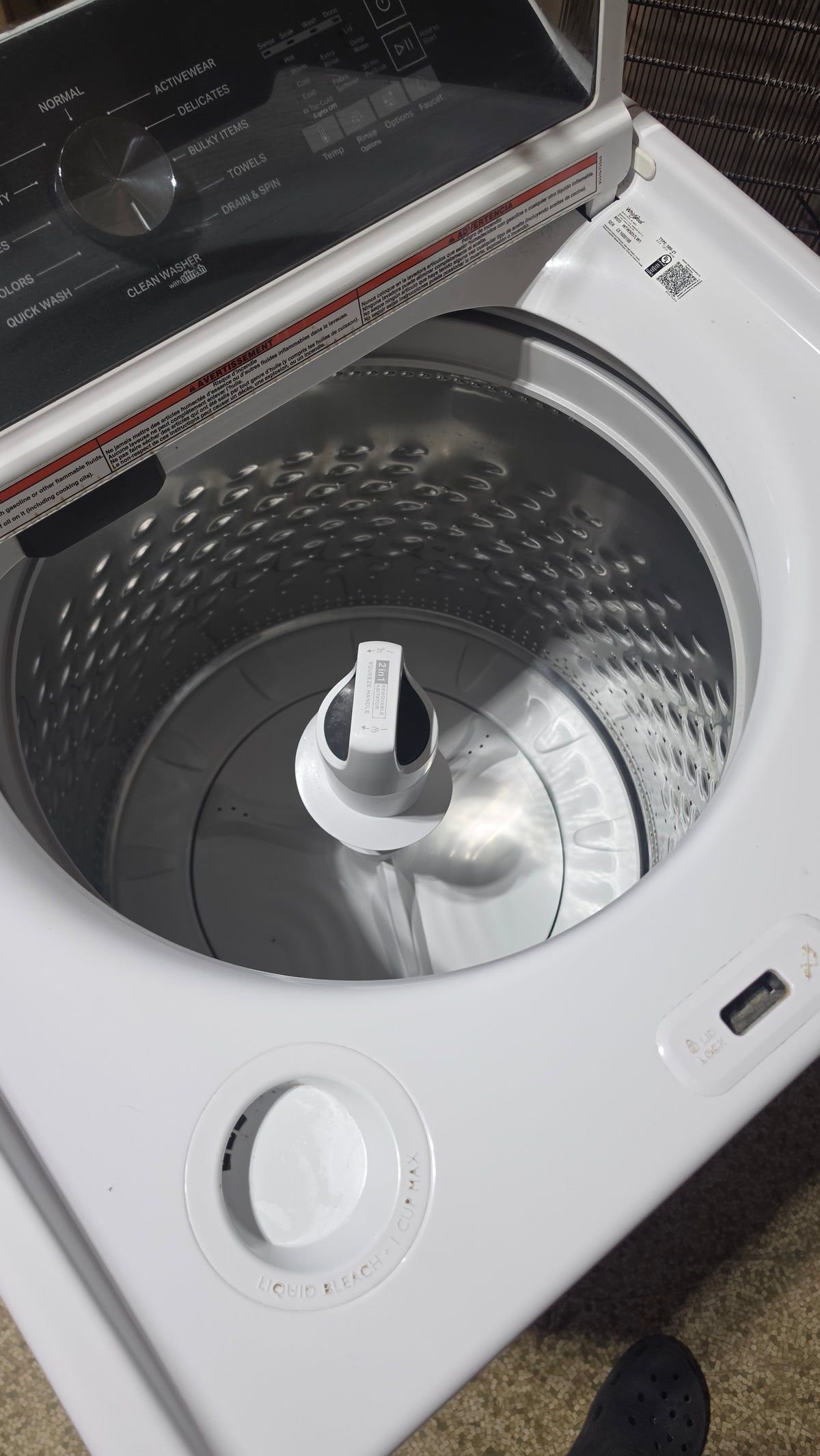 Whirlpool top load washer 2 in 1 big capacity - white SKU#3831