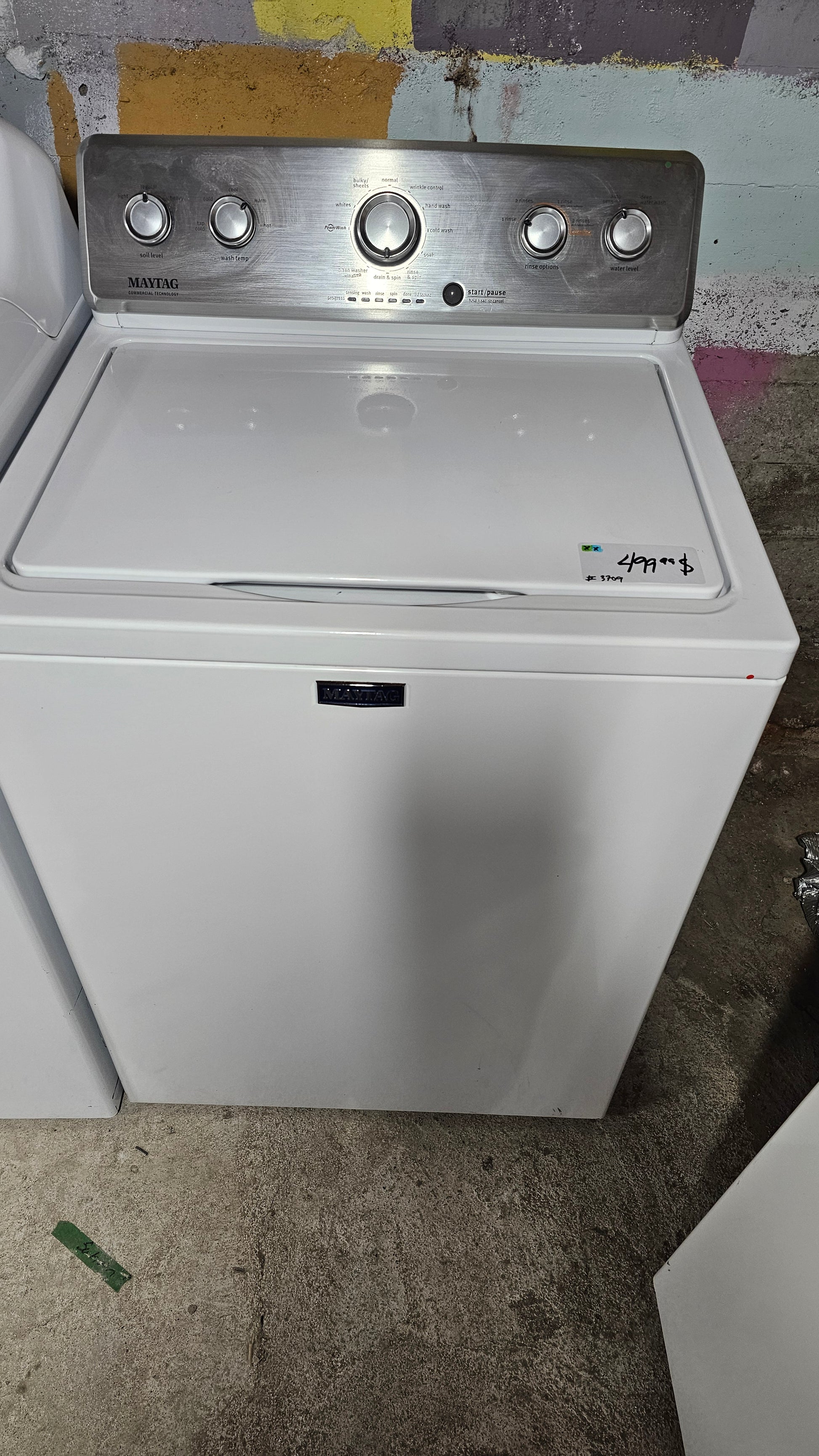 Laveuse Maytag à chargement supérieur - blanche - appareil usagé inspecté et testé