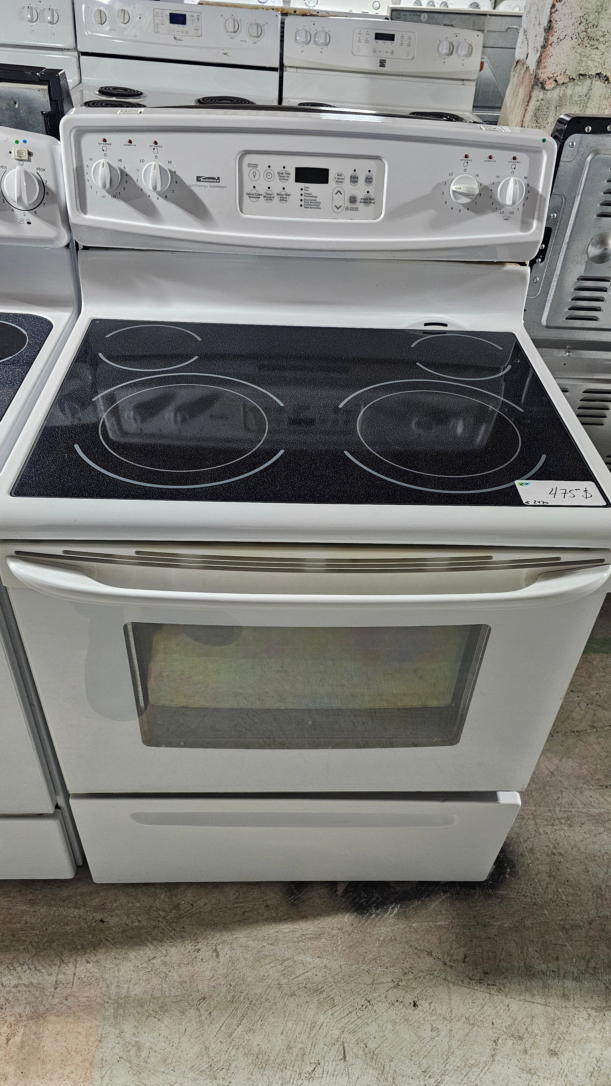 Kenmore – Poêle – Blanc – Usagé – Appareil d’occasion inspecté et testé