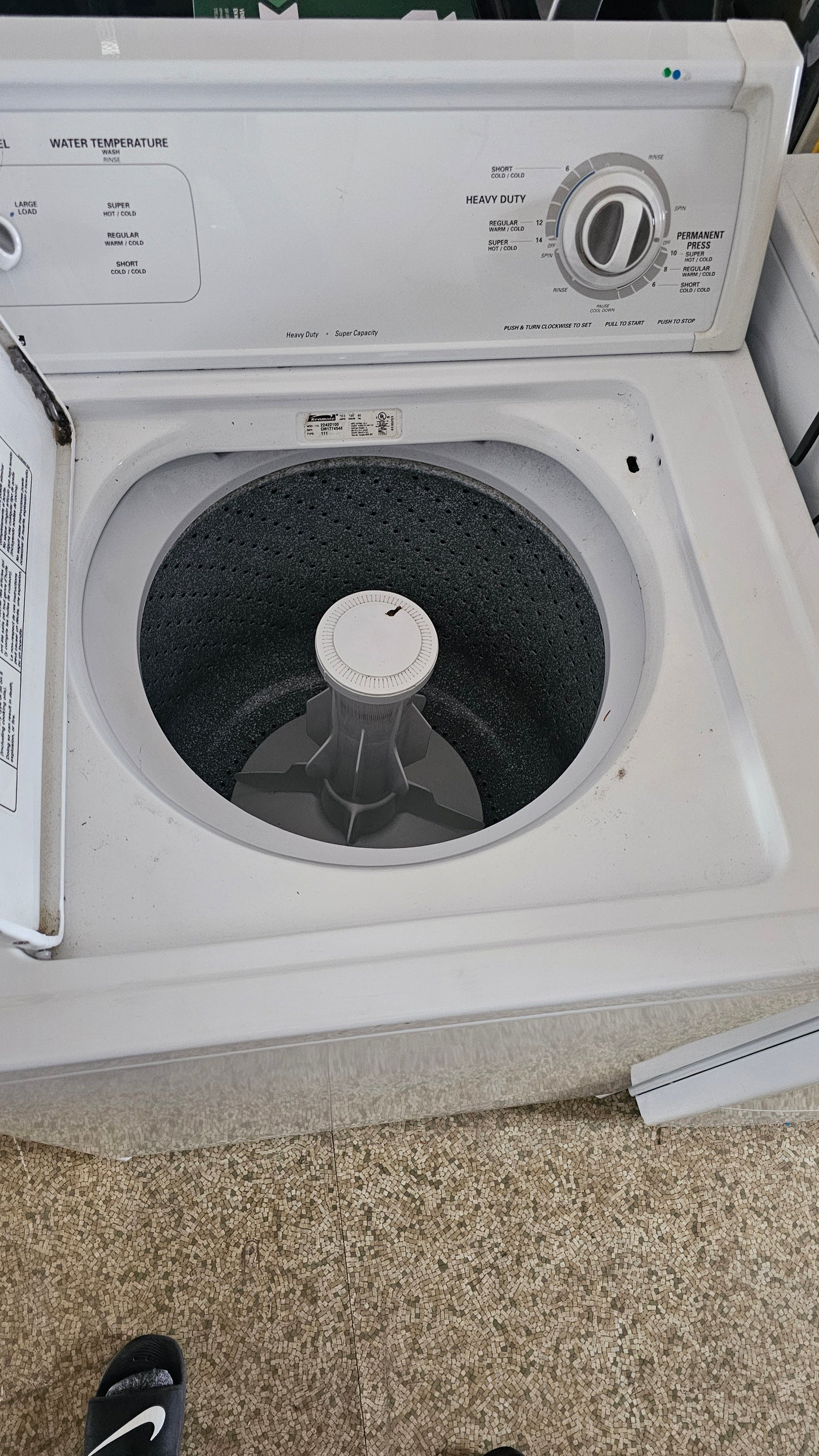 Lave-linge Kenmore à chargement supérieur - SKU blanc #3731