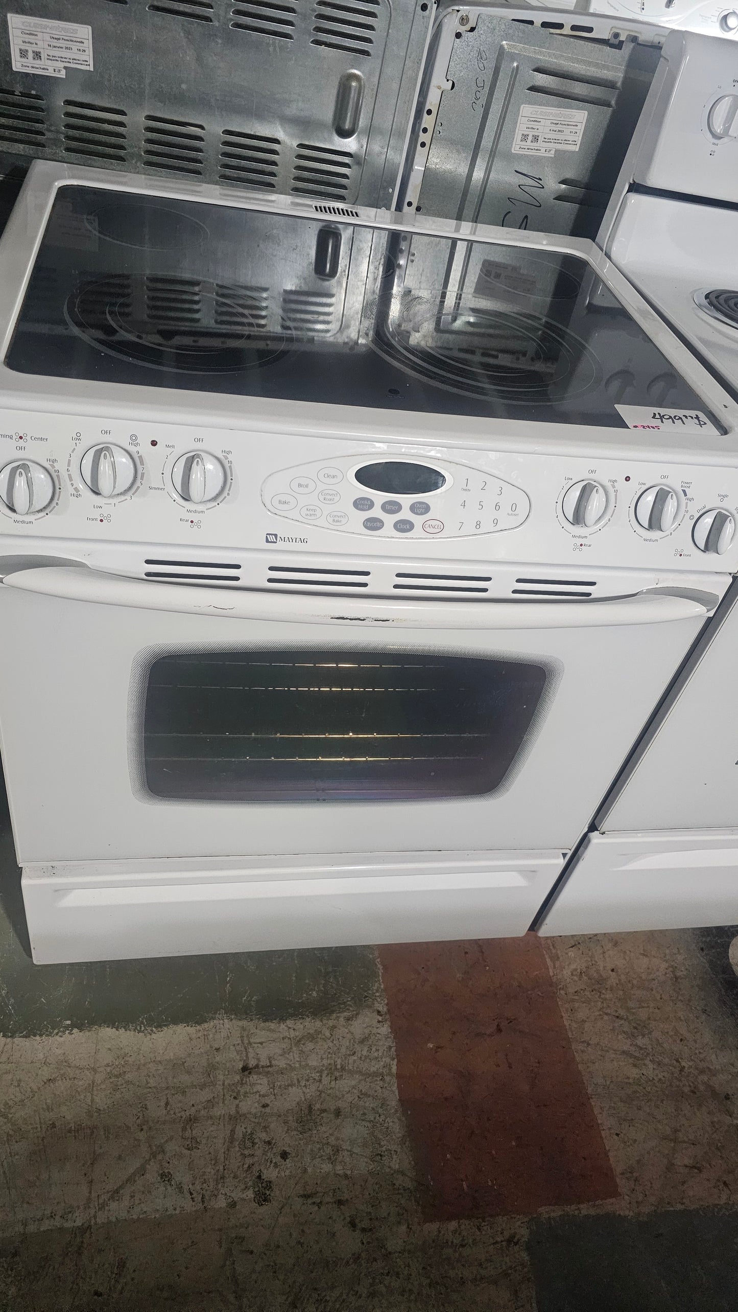 Maytag - Poêle en verre en céramique – Blanc