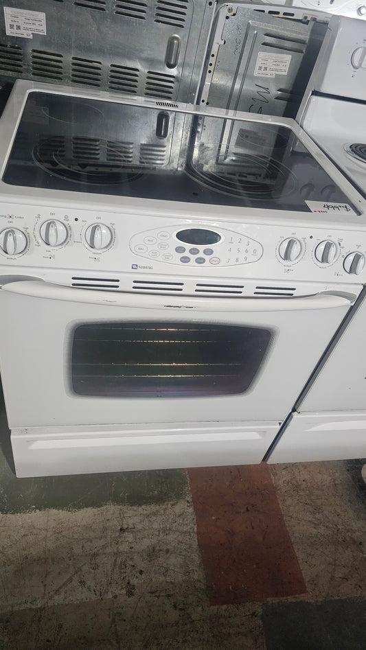 Maytag - Poêle en verre en céramique – Blanc