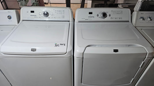 Machine à laver Maytag et Sécheuse Ensembles - Blanc - Appareil usagé inspecté et testé