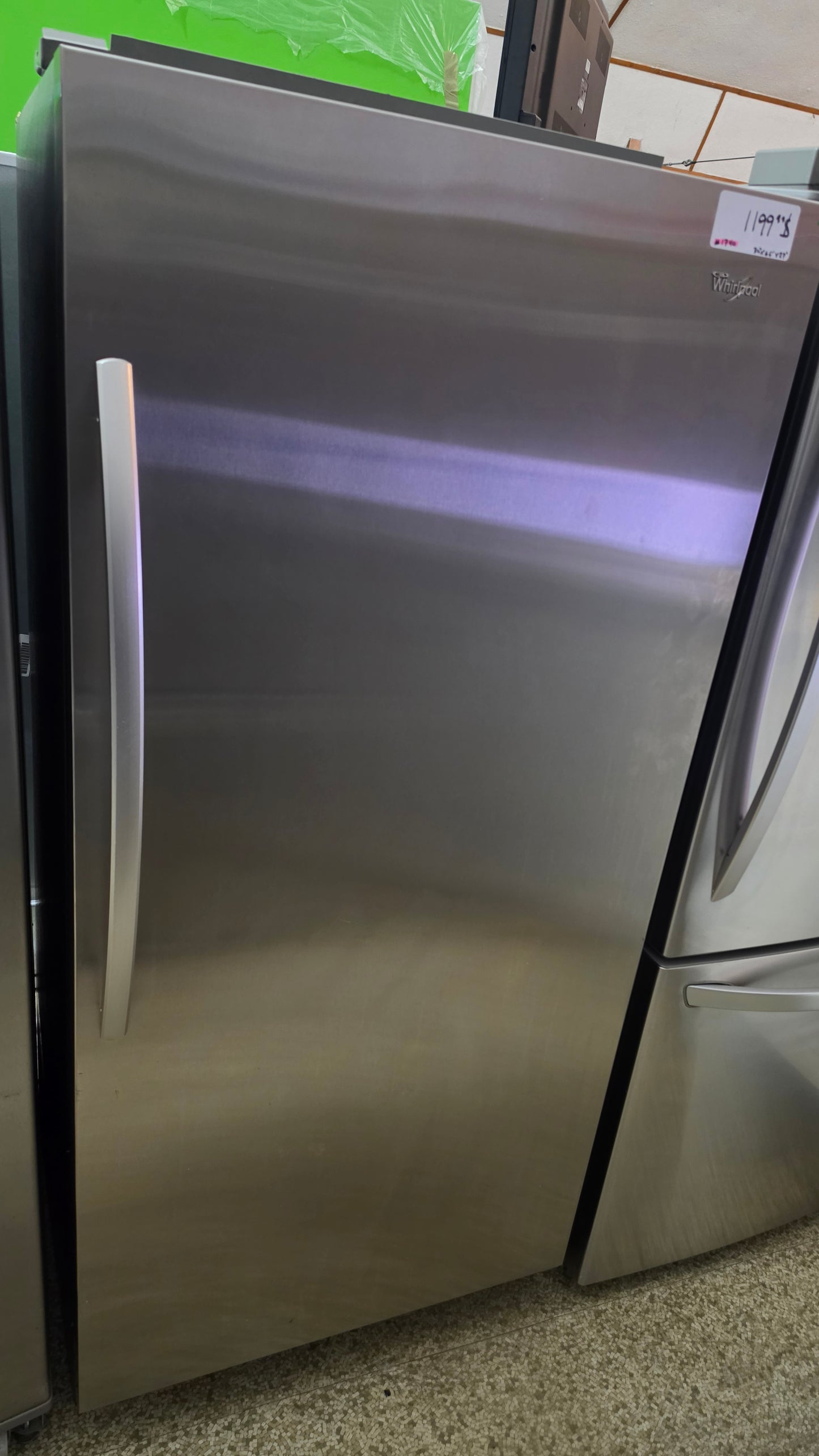 Whirlpool all refrigerator - stainless 30"X66"X27- stainless SKU#1740