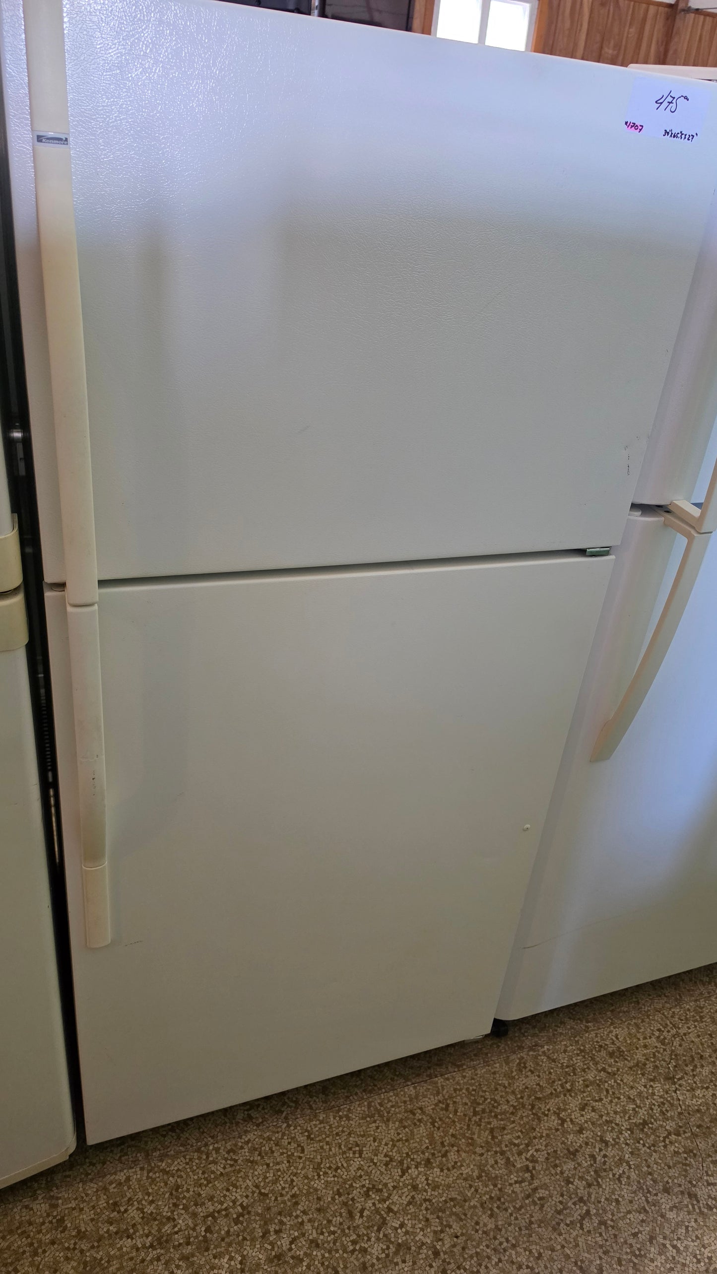Kenmore refrigerator 30"X65.5"X27" - white SKU#1707