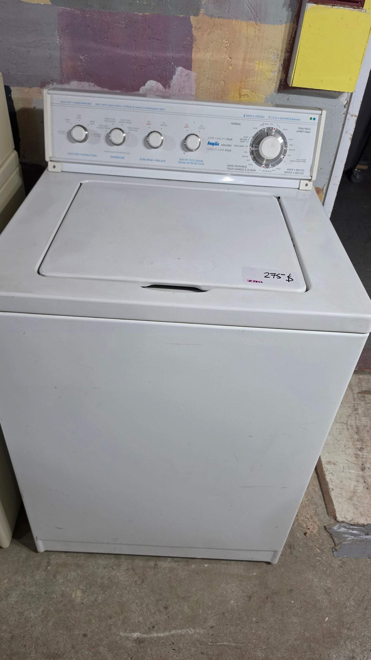 Inglis washer top load - white SKU#3806