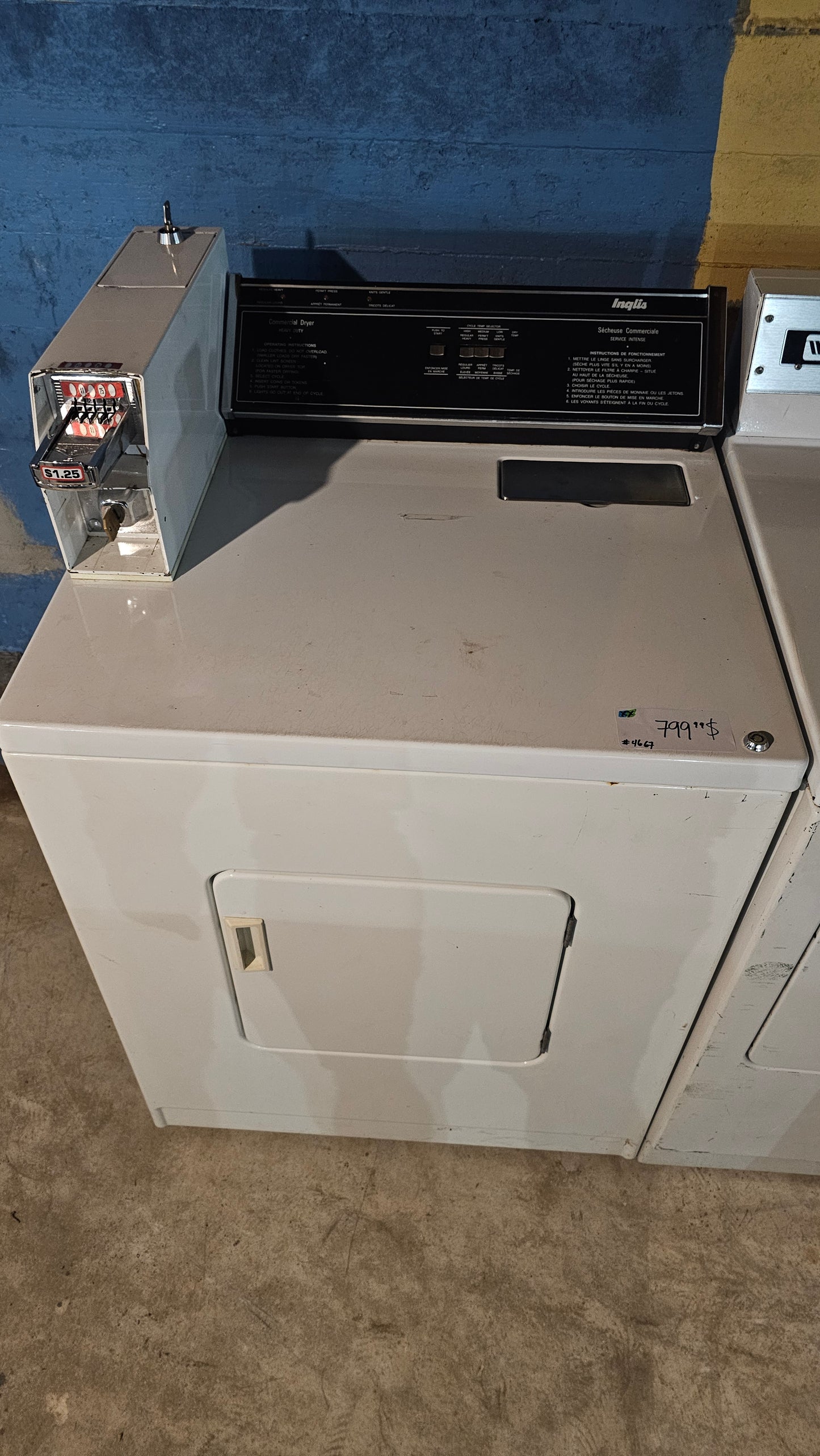 Sécheuse commercial Inglis - SKU blanc #4667