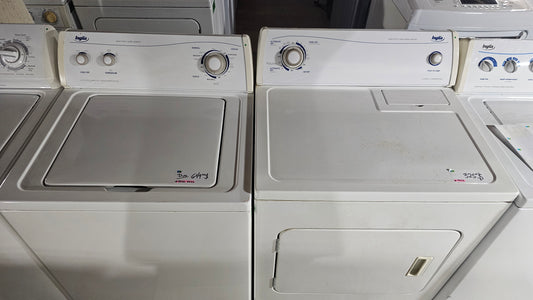 Machine à laver à chargement supérieur Inglis et Sécheuse Ensemble – Blanc