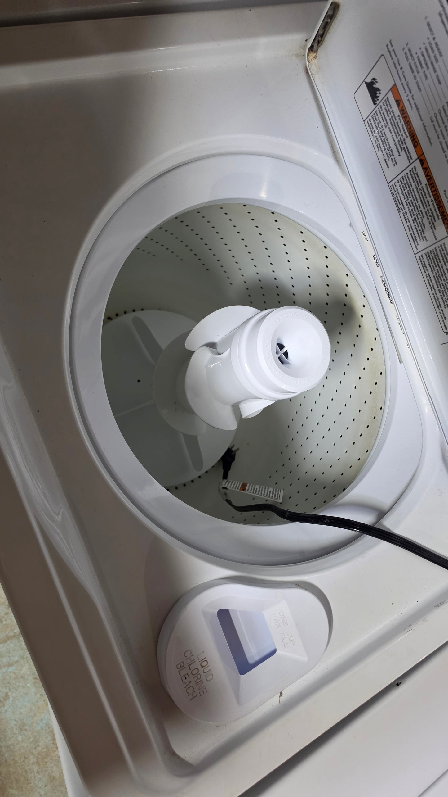 Whirlpool top load washer - white SKU#3810