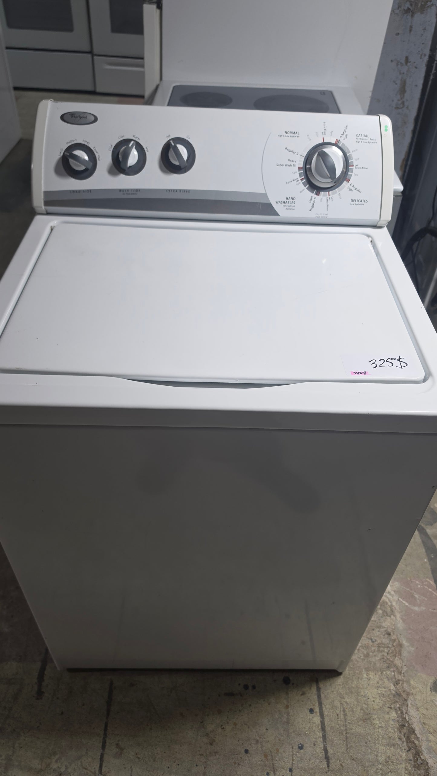 Whirlpool top load washer - white